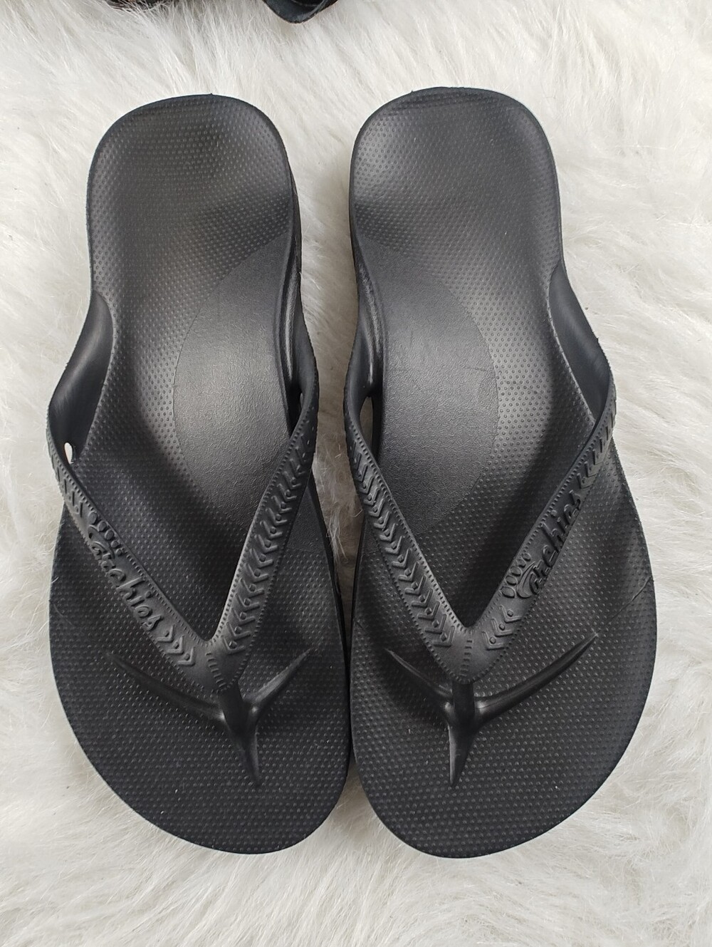 Archies Arch Support black Flip Flops Sandals Men’s 11 / Women’s 12